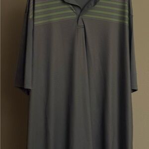 PGA Tour Polo in Charcoal with Lime Accents